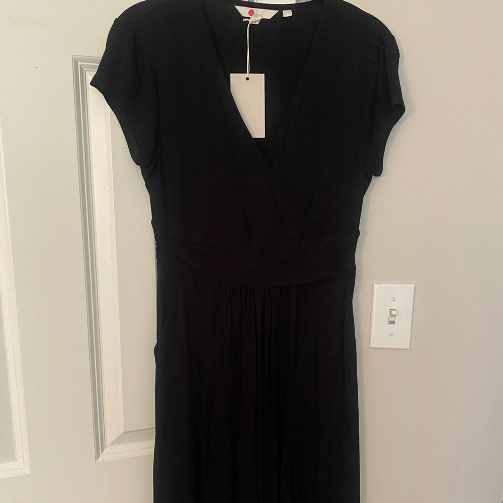 NWT Boden Black Jersey Dress